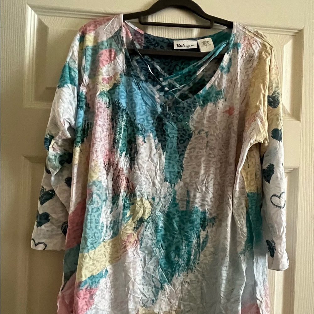 Patchington Multicolor Crinkle Tunic